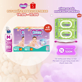 [KOL] [TẶNG MIẾNG NGẪU NHIÊN] Combo 02 tã quần Bobby Siêu Khô Thoáng - 100% Thoáng Khí Mega Jumbo M112/L96/XL84/XXL76
