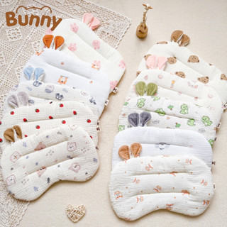 Gối xô Muslin Tai Thỏ Trần bông mỏng KidsWorld Bunny cho bé sơ sinh từ 0 tháng KT25*40cm