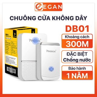 Chuông cửa không dây cao cấp Pingron PR-DB01 chống nước tốt, kết nối xa 300m, bảo hành 1 đổi 1, hàng chính hãng.
