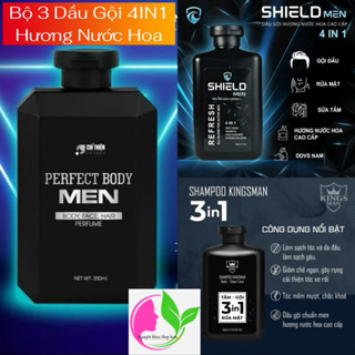 Sữa Tắm Gội Nam Hương Nước Hoa 4in1 PERFECT BODY MEN- 350ml & prro 4 men 6 in 1