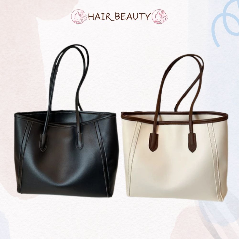 Túi Tote Da Bản To Đi Học Túi Đeo Vai Nữ Công Sở Đi Làm Vừa A4 Laptop Đơn Giản Thanh Lịch