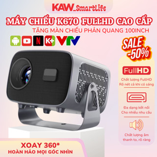 Máy Chiếu Mini K670 FullHD SWI Cao Cấp, Đa Dạng Kết Nối Với Độ Sáng Cao Thiết Kế Nhỏ Gọn Xoay 360*