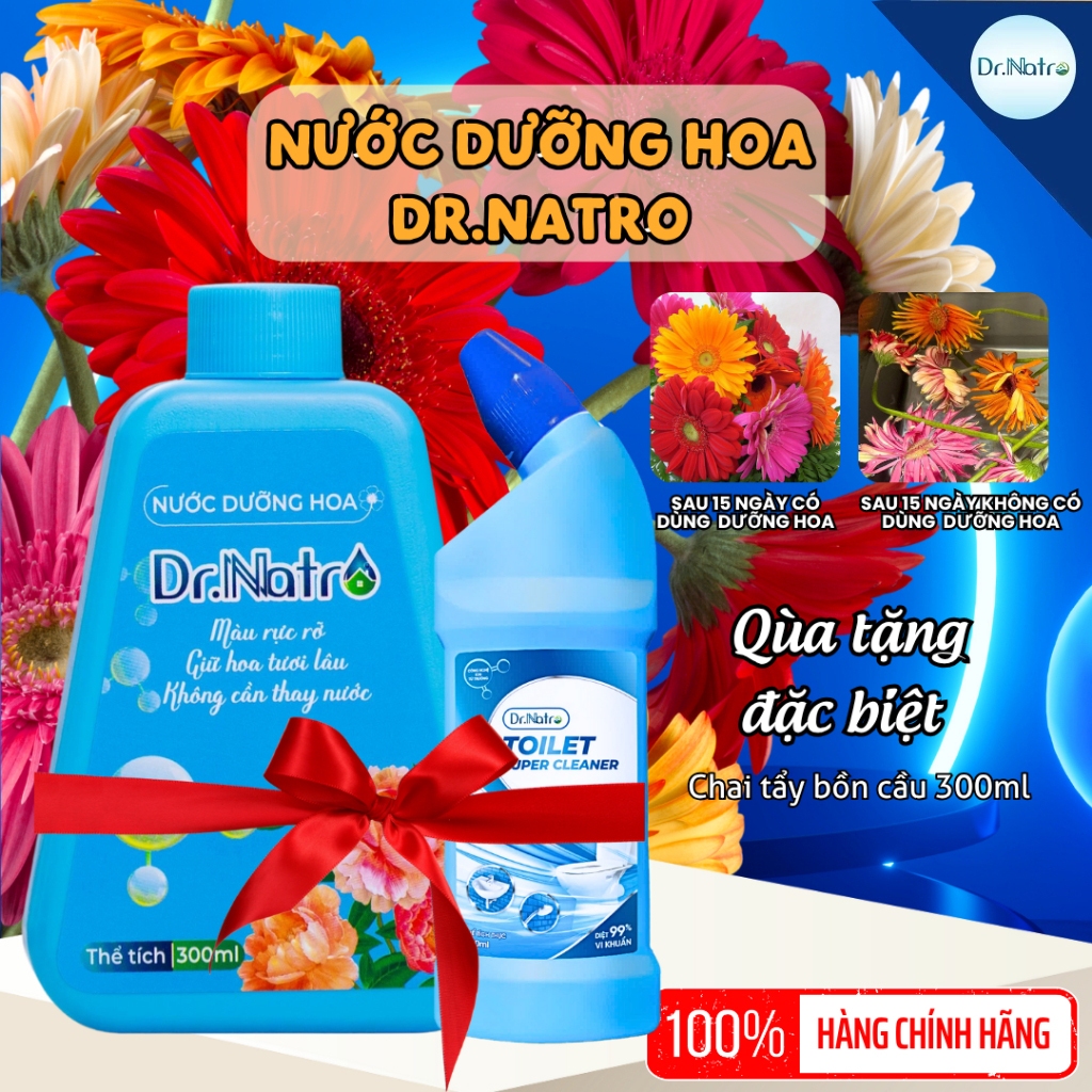 Nước dưỡng hoa Dr Natro giúp giữ hoa tươi lâu nước hoa không mùi hôi kích hoa nở - Dr.Natro