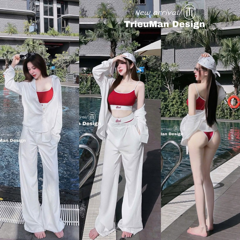 CÓ BIGSIZE Bikini Bad bikini 2 mảnh nữ có mút ngực sexy màu đỏ đồ bơi thể thao đồ hè đi biển nữ | BigBuy360 - bigbuy360.vn
