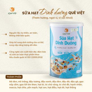 Sữa hạt dinh dưỡng Quê Việt - Lon 500G