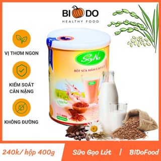  Bột Gạo Lứt Giảm Cân Soyna 400g - Bí Đỏ Food - Sữa Gạo Lức Lợi Sữa Thơm Ngon Dễ Uống 