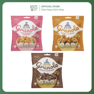 (Ship hỏa tốc) CAPTAIN OATS - Ngũ Cốc Sữa Chua Dâu Tây, Hạnh Nhân Mật Ong,Cacao Hạt Phỉ, Granola (40g)