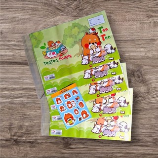  10 tờ giấy bao tập có sẵn kiếng con nai mẫu gấu phi hành gia + tặng kèm sticker  Loại đẹp cao cấp  