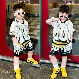 Bộ Quần Áo Thể Thao In Số 10 Phong Cách Boy Phố Mùa Hè Dành Cho Bé Trai , Size 9-44kg Chất Liệu Vải Thông Hơi(In Số 10)