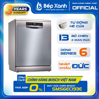 Máy rửa chén độc lập Bosch SMS6ECI93E/ SMS6ECI11E - Serie 6 - Nhập khẩu Đức, hé cửa sấy khô