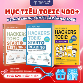  Bộ Sách Cho Người Mới Học TOEIC: Hackers Toeic Start Listening + Reading + Vocabulary  MỤC TIÊU 400+  Combo Lẻ 