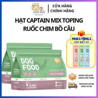  Hạt Captain Mix Topping Ruốc Chim Bồ Câu - Hạt Captain Siêu Topping Cho Chó Mọi Lứa Tuổi - Xoài Non 