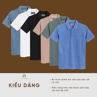 Áo Polo Trắng Trơn Basic vải cotton mềm mịn CEFFYLO