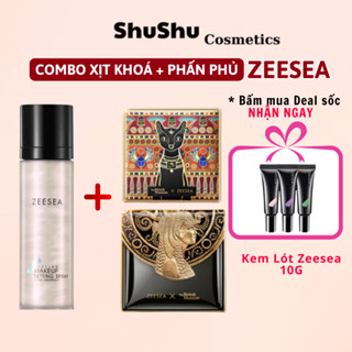 [TẶNG KEM LÓT] Phấn Phủ Zeesea, Xịt Khóa Nền Zeesea Tặng Kèm Kem Lót Zeesea 10G Tím Xanh Nude SHUSHU COSMETICS