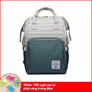 ⚡Thanh Lý Nghỉ Bán⚡ Balo túi xách bỉm sữa kẻ sọc nhiều ngăn hàng cao cấp chắc chắn cho mẹ và bé