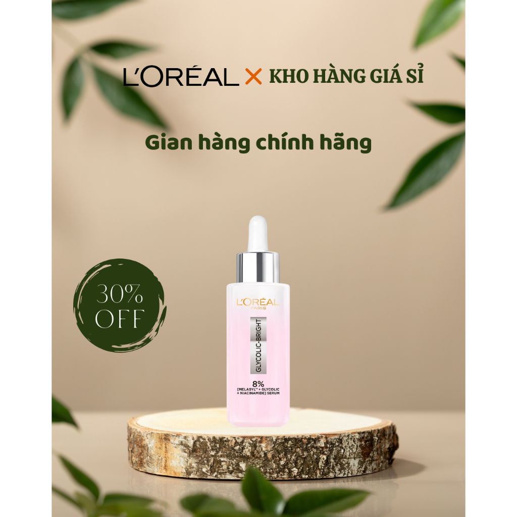 Serum L'oreal Tinh Chất Mờ Thâm Nám Glycolic-Bright Instant Glowing Serum 30ML
