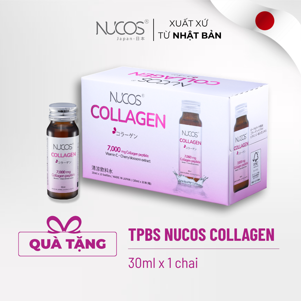 [GIFT T2.2027] TPBS Nước Uống Collagen Nucos 7000mg Hộp10chaix30ml