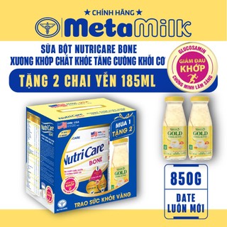  Sữa Bột Nutricare BONE Giúp Xương Khớp Chắc Khoẻ Tăng Cường Khối Cơ Sữa Giảm Đường Ít Ngọt 850G Lon 