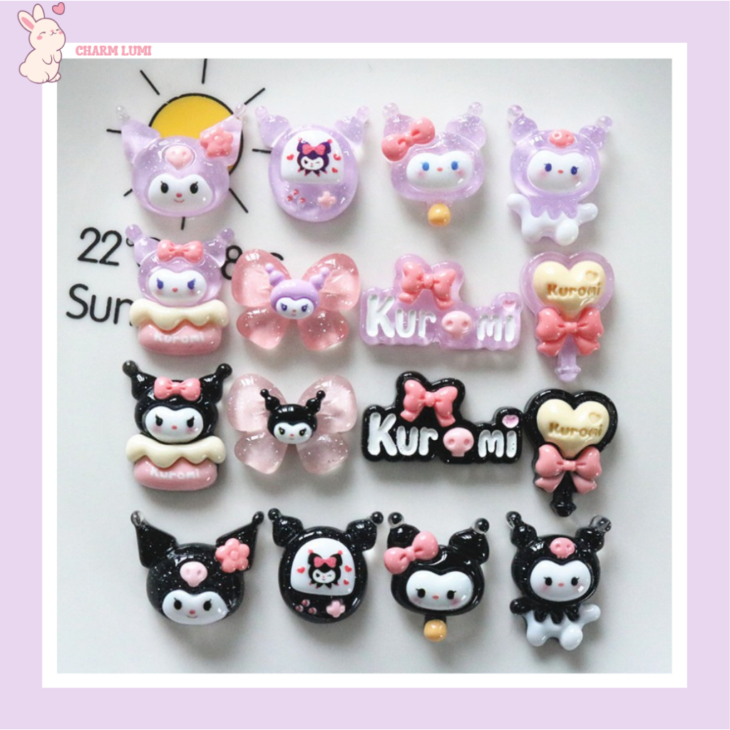 Charm Kuromi Resin Siêu Dễ Thương - Phụ Kiện Handmade Hot Trend-Charm Lumi