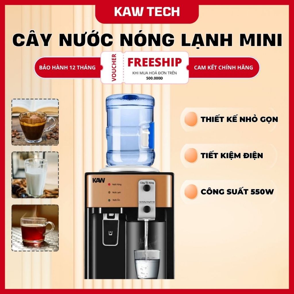 Cây Nước Mini KAW Tiết Kiệm Điện Năng Thiết Kế Nhỏ Gọn - Hàng chính hãng bảo hành 1 đổi 1
