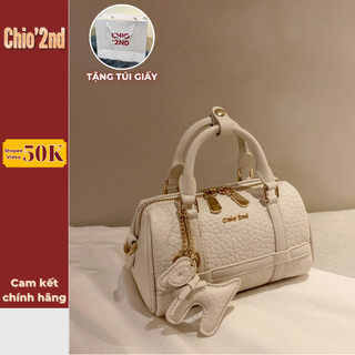   Sẵn  Túi Xách Nữ Chio2nd Vải Cao Cấp Mẫu Mới Túi Trống Đeo Vai Nữ Đeo Chéo Kèm Charm Gấu Da Đáng Yêu Hot 2025 S911 