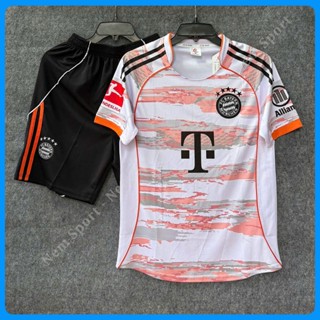 Quần Áo Bóng Đá CLB Bayern Munich Màu Trắng 2025 - Chất Vải Thun Mè , Nhận In Tên Số