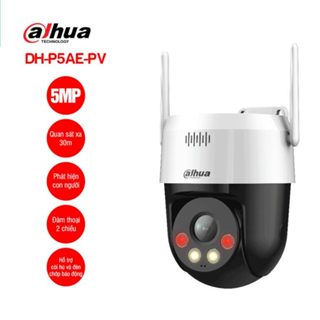 Camera DAHUA ngoài trời DH-P5AS-PV 5MP, Xoay 360, Kết nối wifi nhanh nhạy, Bảo hành chính hãng 2 năm