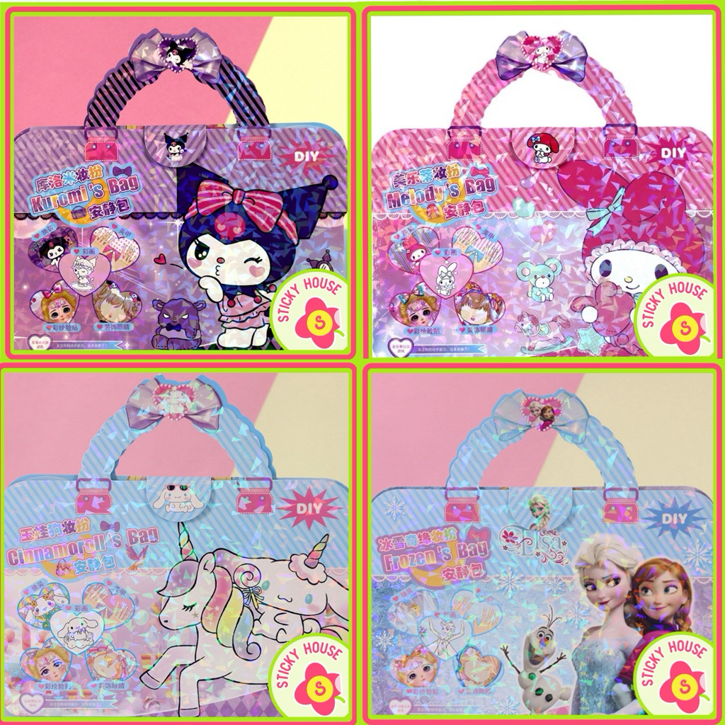 Set Trang Điểm Công Chúa 4 in 1 Tô màu,Cắt dán sticker, tô màu Kuromi  Đồ chơi bé gái, Quà tặng bé gái đángyêu