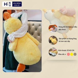  Gấu bông vịt bông dáng nằm lông tơ cao cấp Thú nhồi bông vịt dễ thương dùng để ôm hay gối đầu ngủ 