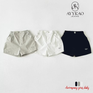  Quần short gió thêu hình quần short ngắn mềm mại thời trang hè thoải mái cho bé Ayykao s13 
