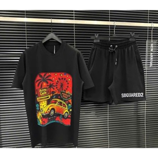 Bộ Quần Áo DSQUARED2 Ô Tô Cam 78 Phối Quần DSQ Hot 2025 Chất liệu Vải Thoáng Mát Mềm Mịm