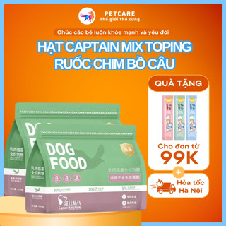  Hạt Captain Siêu Topping Cho Chó Mọi Lứa Tuổi - Hạt Captian Mix Topping Ruốc Chim Bồ Câu - Petcare 