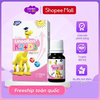[Phiên bản tiết kiệm] LineaBon K2+D3 15ml  - Vitamin D3, K2 hỗ trợ hấp thu canxi cho bé