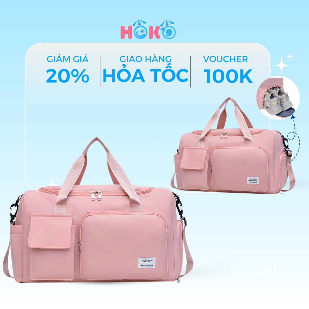 Túi đựng đồ du lịch, hành lý, túi trống thể thao cỡ lớn chất liệu Polyester chống nước dành cho nam nữ đa năng