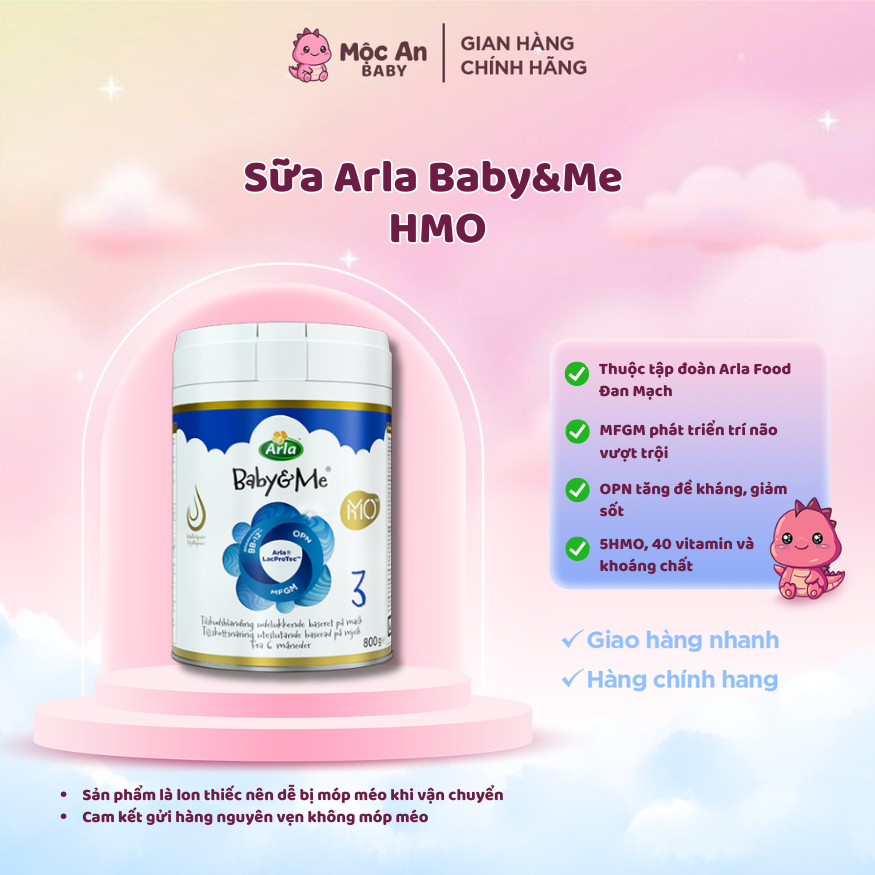 Sữa Arla Baby&Me HMO 800gr , Sữa Arla Baby&Me Organic A2 600gr số 1, 2, 3