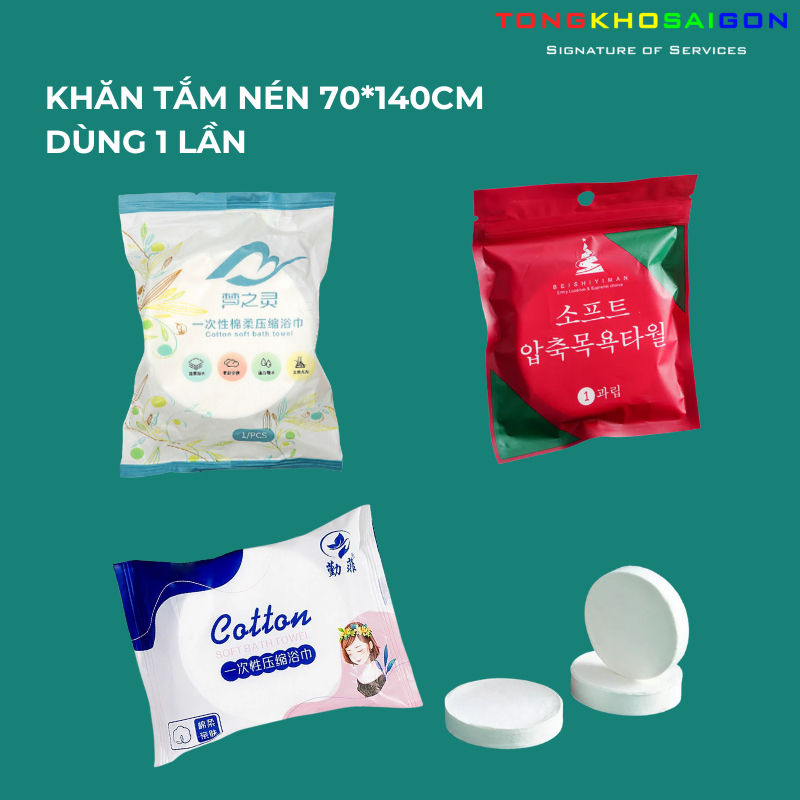 [ĐỦ LOẠI] Khăn Tắm Nén Du Lịch Cotton Loại Lớn 70*140cm, Siêu Tiện Lợi Và Sạch Sẽ #TKSG.............