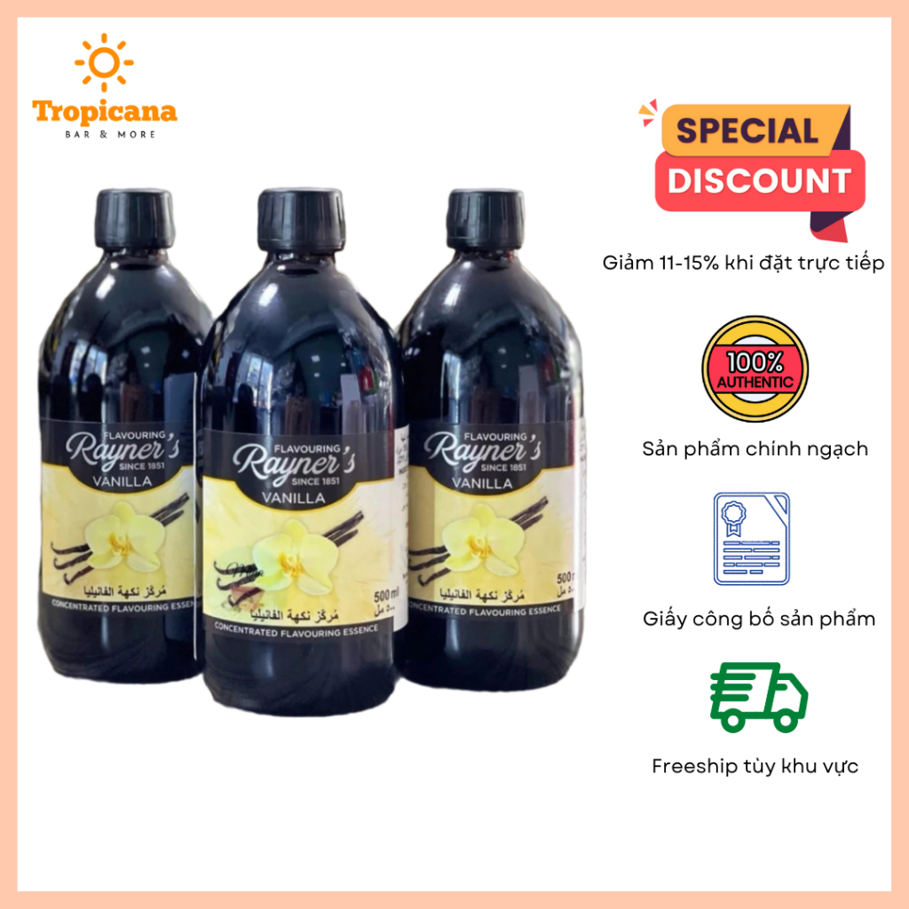 Tinh chất hương Vani Rayner's 500ml