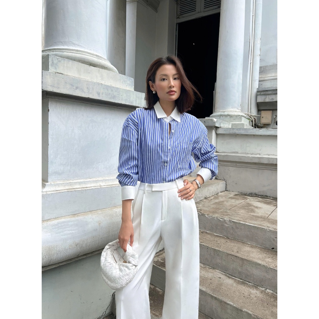 Blue Striped Shirt - BST Summer Essential 2025 by December Chris