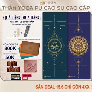 Thảm Tập Yoga Gym Định Tuyến Kèm Túi YOGA HBE Cao Su PU ±5mm Siêu Bám Hút Mồ Hôi Nhanh Cao Cấp