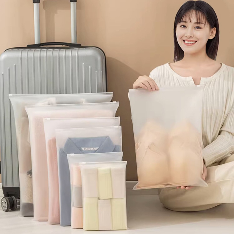 Túi Zip Khoá Lụa Mờ Đựng Quần Áo, Phụ Kiện Dẻo Dai, Bền, Tiện Dụng Túi khoá zip kéo miệng  loại dày, dai, khoá zip chắc