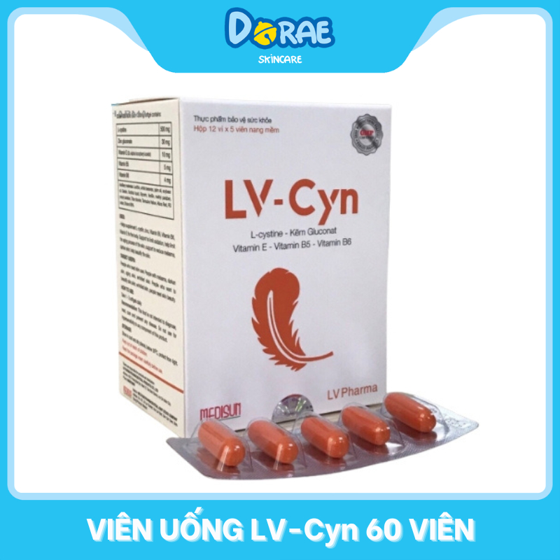 LV-Cyn l Viên uống mờ thâm mụn, sáng da, đẹp da móng tóc LV Cyn