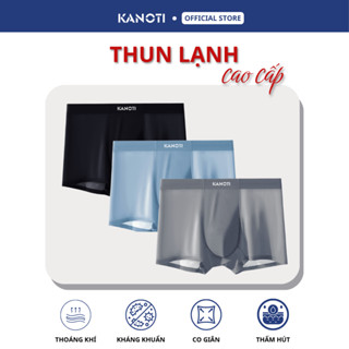 Combo 3 Quần sip nam thun lạnh kháng khuẩn KANOTI, quần lót nam không đường may boxers co giãn CBK013