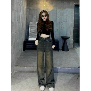 Quần jeans suông rách túi sau cực hot, quần bò nữ mài đùi lưng cao kiểu dáng thời trang hottrend mã QS19