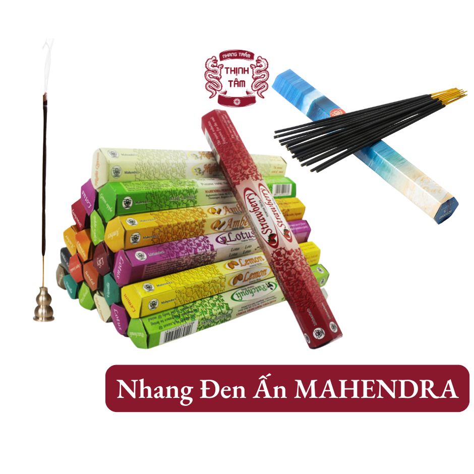 [THỊNH TÂM] Nhang Đen Ấn Độ Mahendra- Hương Đen Thơm Nhiều Mùi Cao Cấp, Ống 20 Thanh Nhang - Thư Gĩan, Xông Nhà, Tẩy Uế