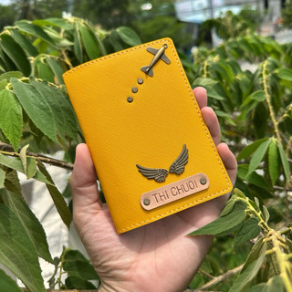 Vỏ bọc Passport khắc tên handmade
