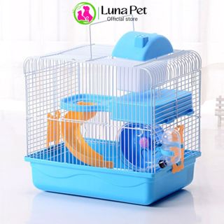 Lồng nuôi hamster Luna pet LH02- Lồng chuồng nuôi chuột hamster đầy đủ phụ kiện