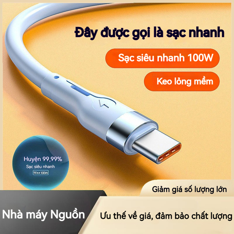 Dây cáp 100W Sạc nhanh hỗ trợ sạc nhanh từ tính đầu cắm Micro USB Type C dành cho Android