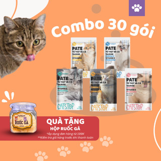 Pate cho mèo thùng 30 gói 100g combo đồ ăn cho pet thú cưng - Tạp hóa thú cưng 9669