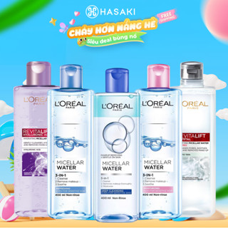 [DAILY] Nước Tẩy Trang L'oreal Dành Cho Da Dầu, Da Nhạy Cảm, Làm Sạch Trang Điểm 400ml Hasaki
