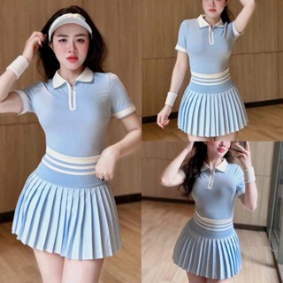 [PICKLEBALL] Bộ thể thao nữ, Bộ váy áo chơi pickleball golf tennis cổ khóa siêu đẹp...